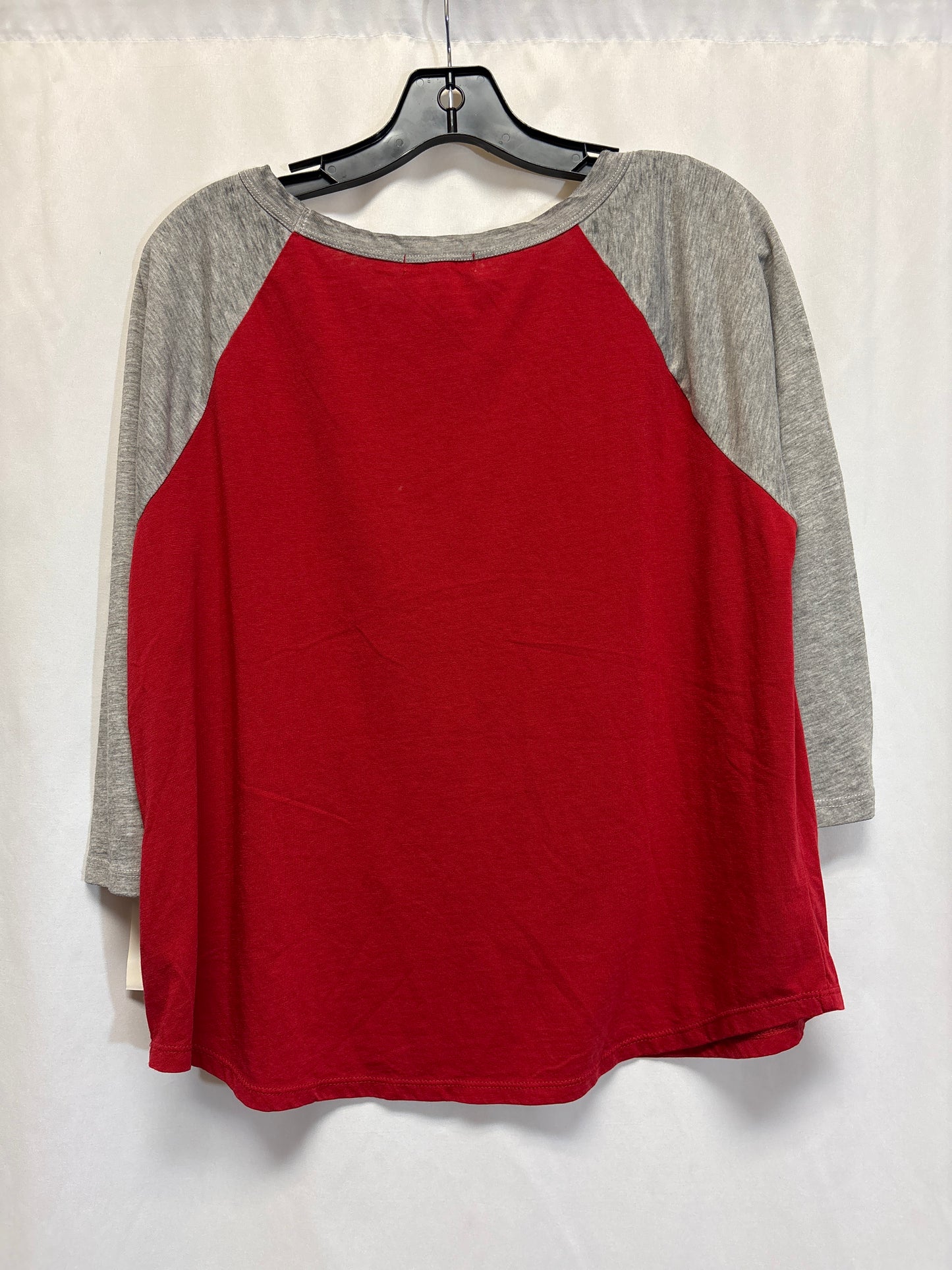 Top 3/4 Sleeve By Clothes Mentor In Red, Size: Xxl