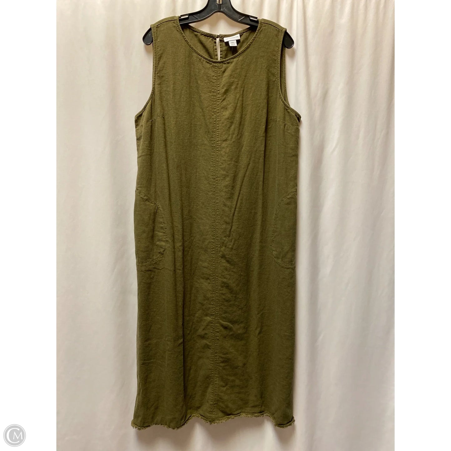 Dress Casual Maxi By Liz Claiborne In Green, Size: Xxl