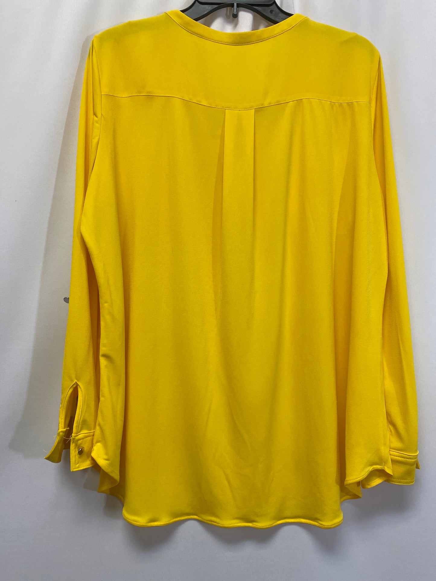 Yellow Top Long Sleeve Clothes Mentor, Size L