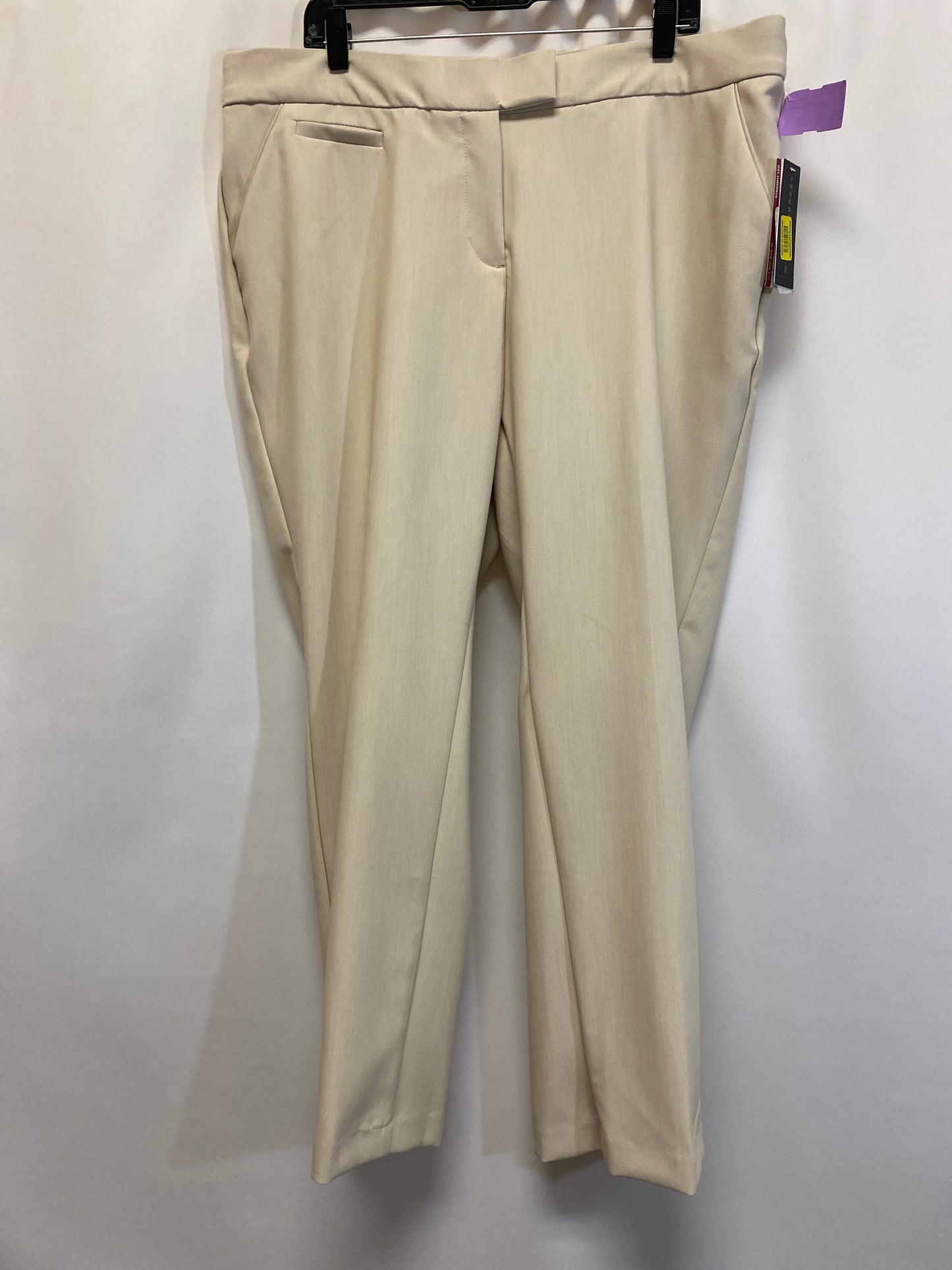 Cream Pants Dress Investments, Size 18