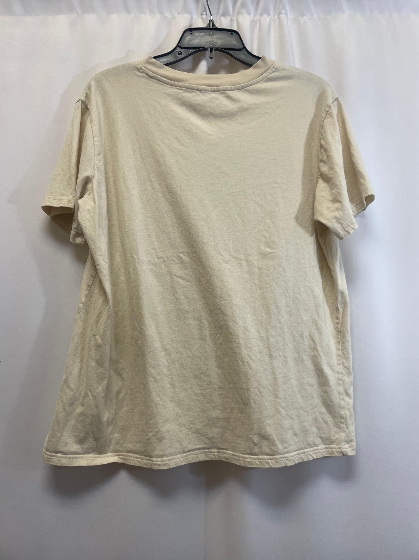 Top Short Sleeve By Pink Lily In Beige, Size: L