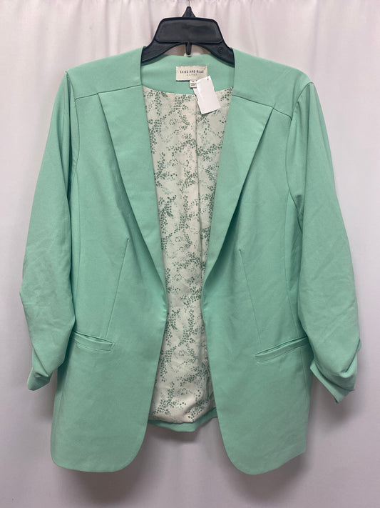 Blazer By Skies Are Blue In Green, Size: 1x