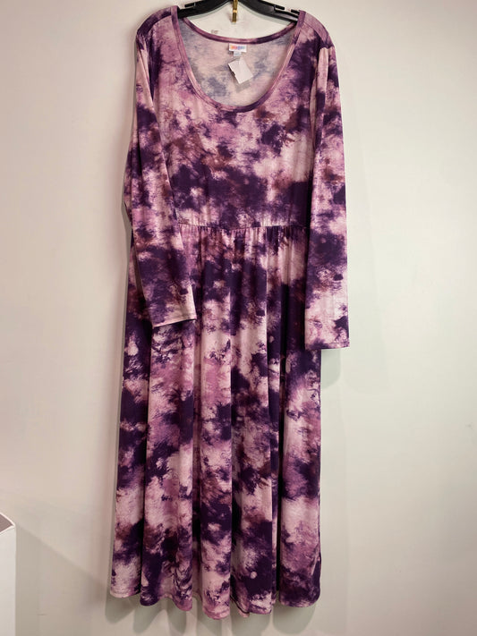 Dress Casual Maxi By Lularoe In Pink & Purple, Size: 2x