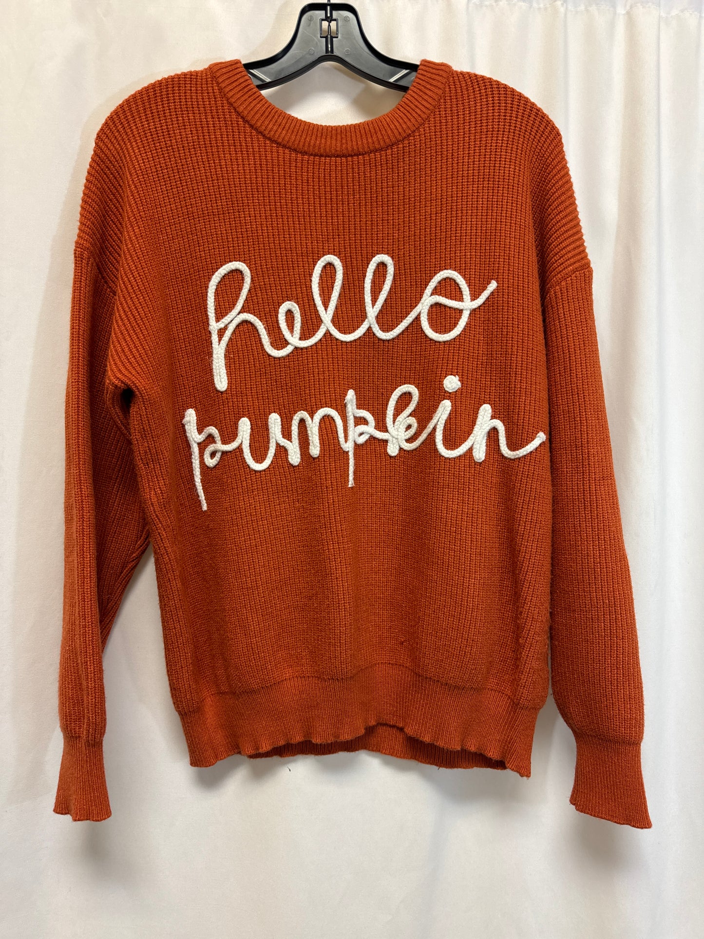 Sweater By Clothes Mentor In Orange, Size: L