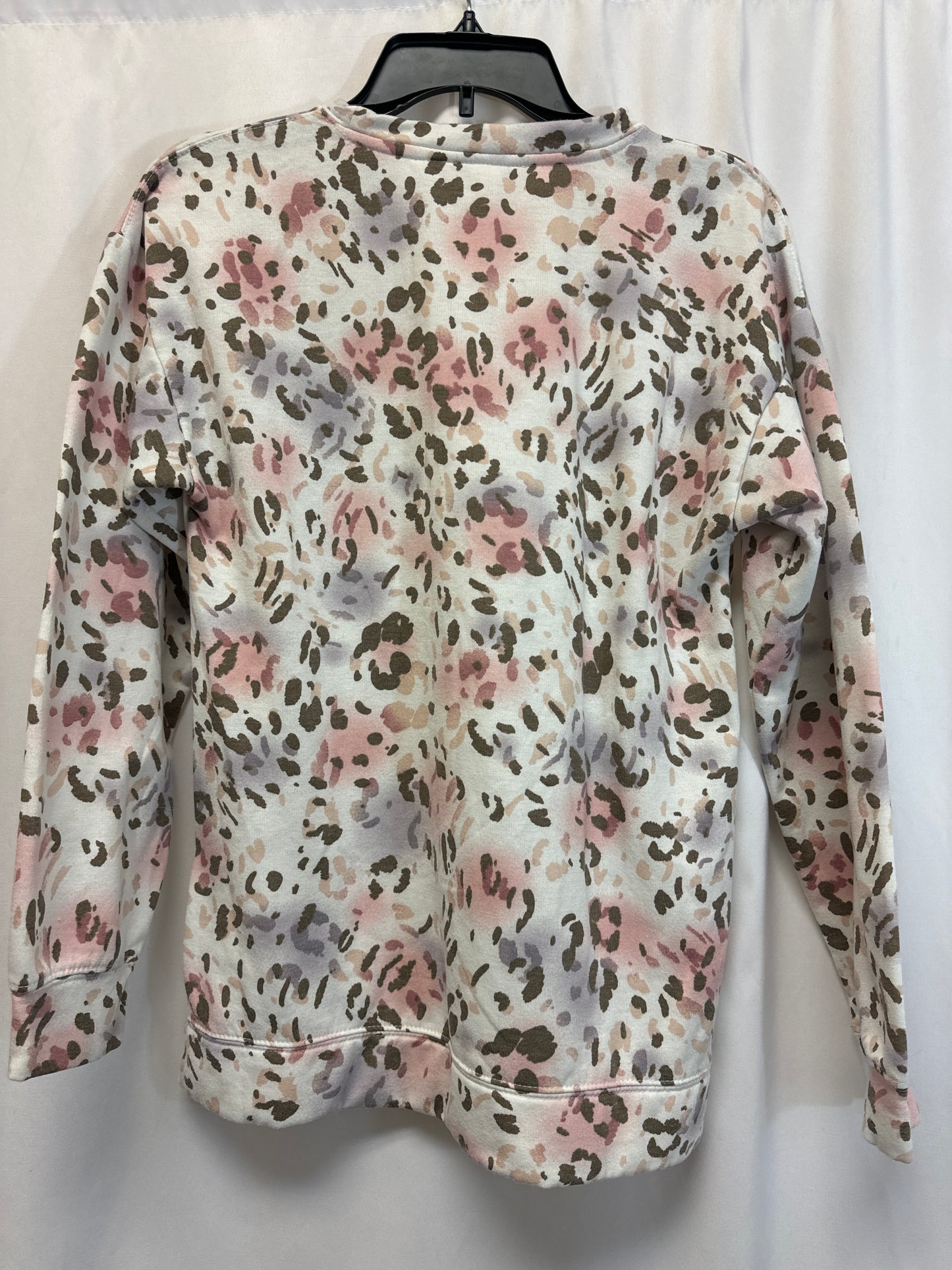 Top Long Sleeve By Como Vintage In Animal Print, Size: M