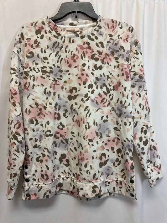 Top Long Sleeve By Como Vintage In Animal Print, Size: M