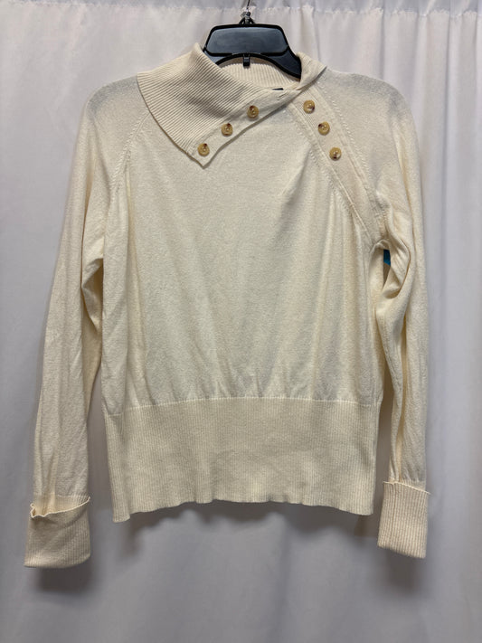 Top Long Sleeve By Liz Claiborne In Cream, Size: L