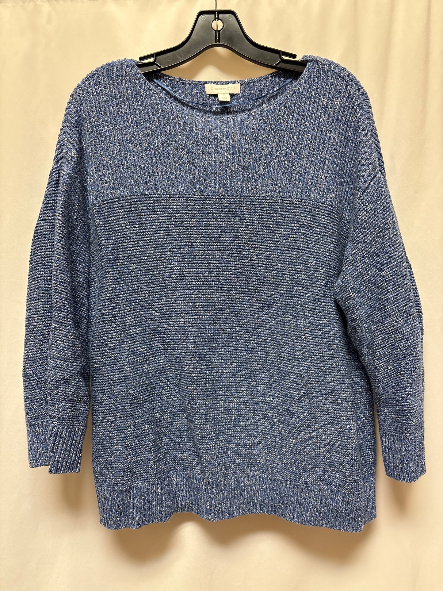 Sweater By Charter Club In Blue, Size: Xl