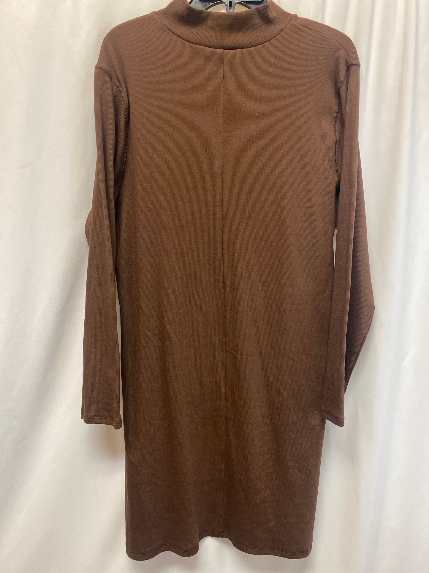 Dress Casual Midi By Old Navy In Brown, Size: 2x