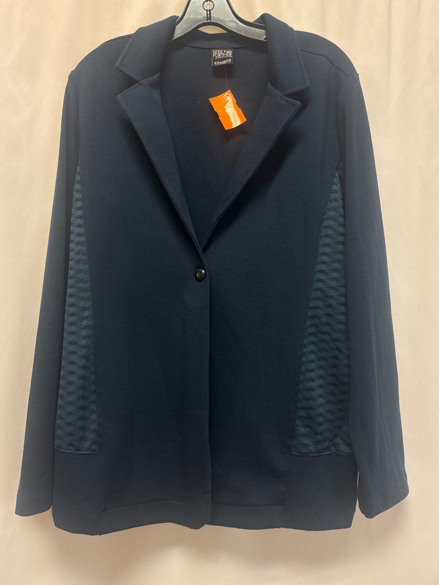 Blazer By Clothes Mentor In Blue, Size: 2x