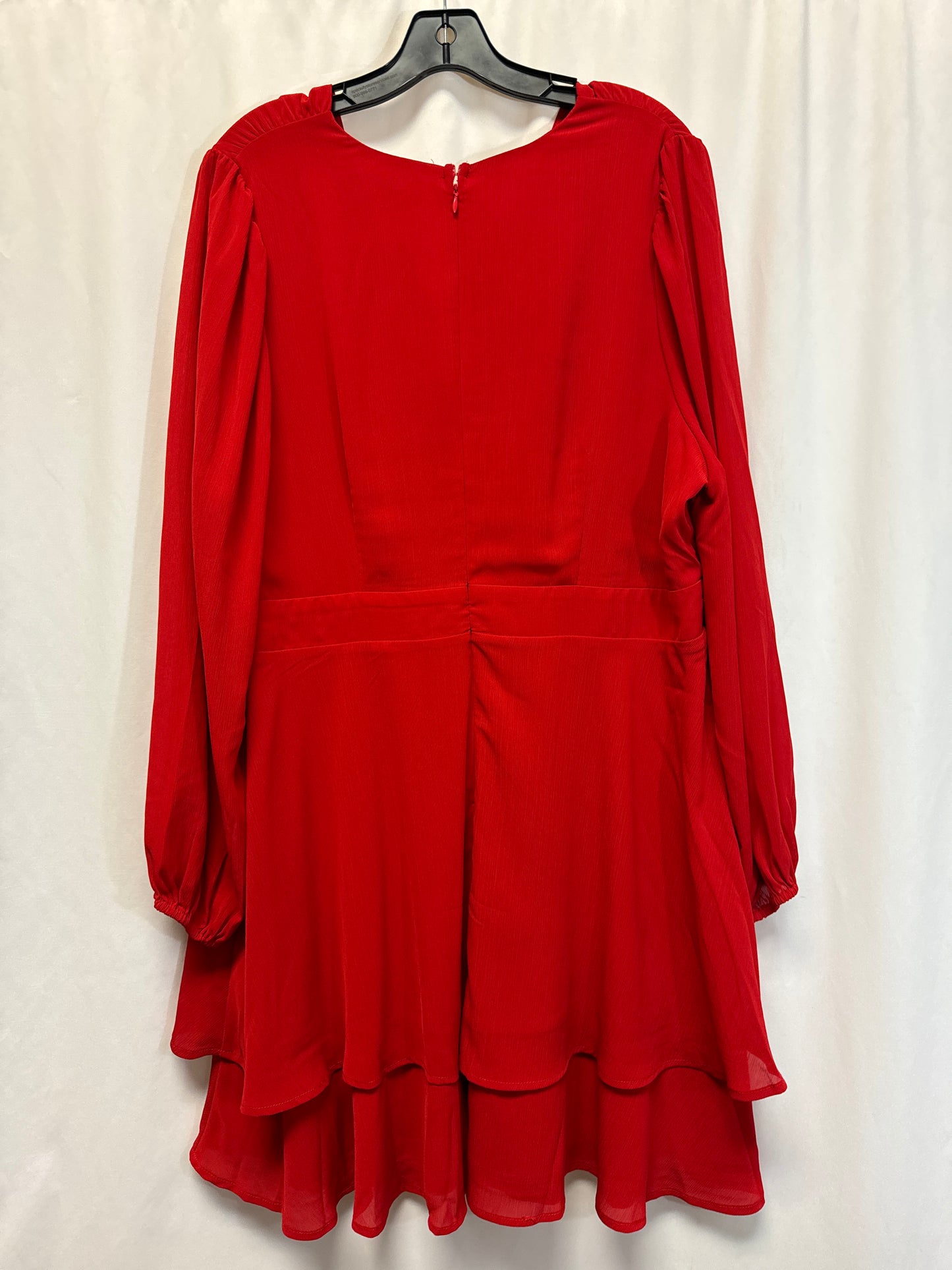 Dress Casual Midi By Cato In Red, Size: 18