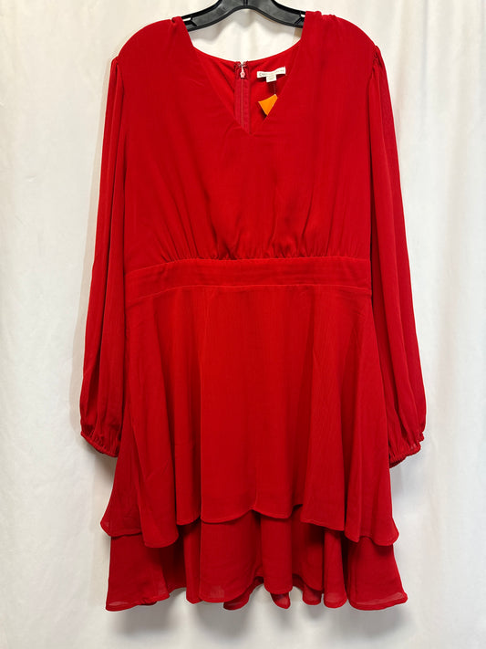 Dress Casual Midi By Cato In Red, Size: 18