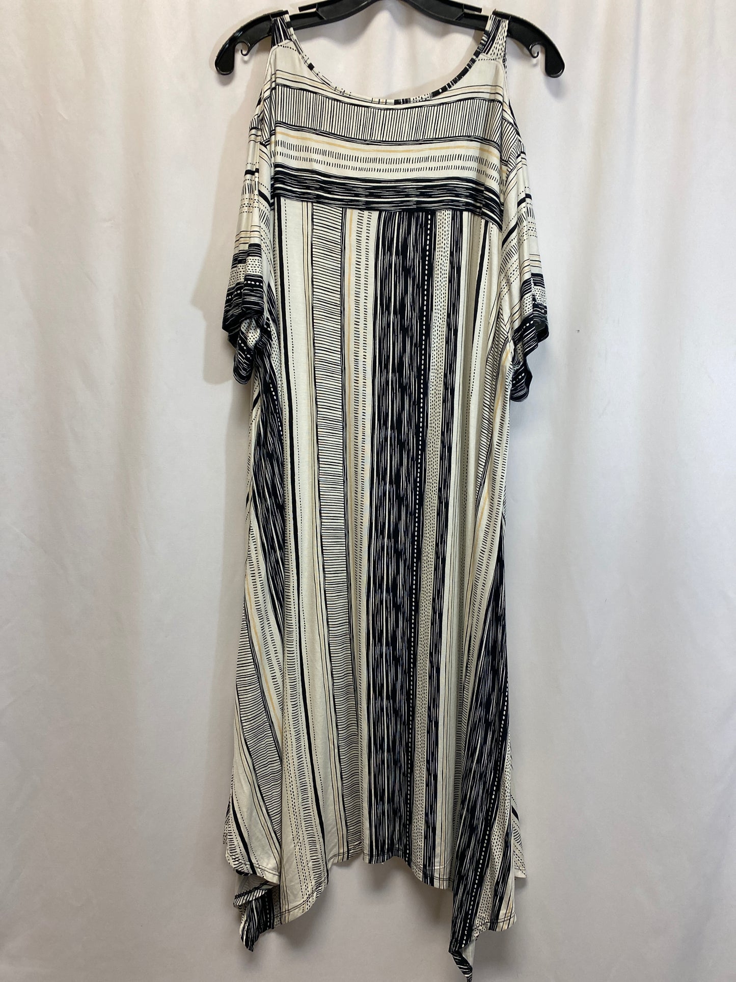 Dress Casual Midi By Cato In Black & White, Size: 3x