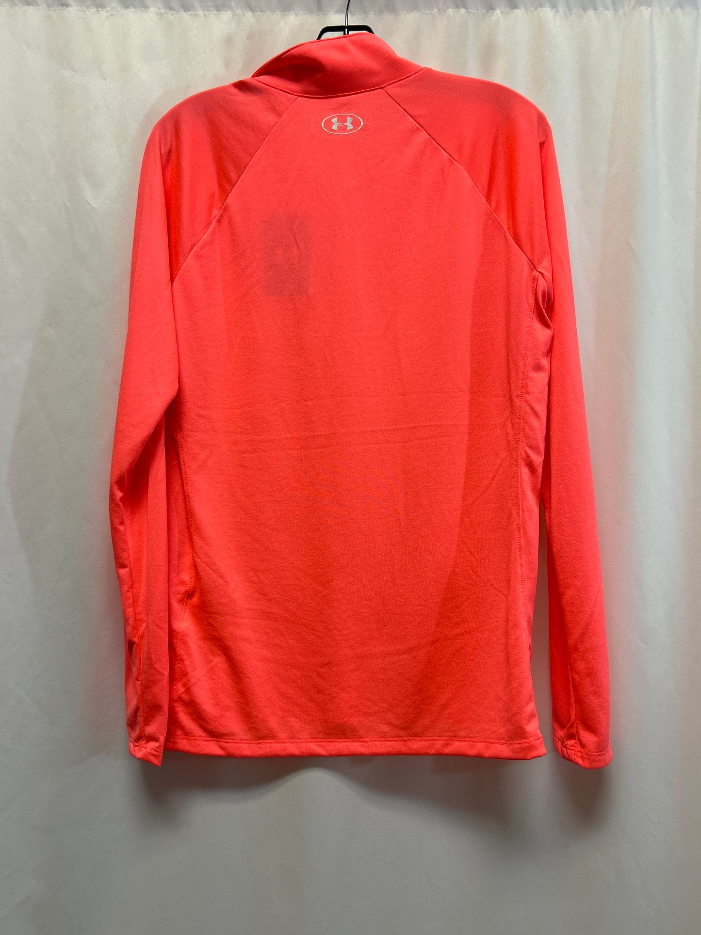 Athletic Top Long Sleeve Collar By Under Armour In Pink, Size: L