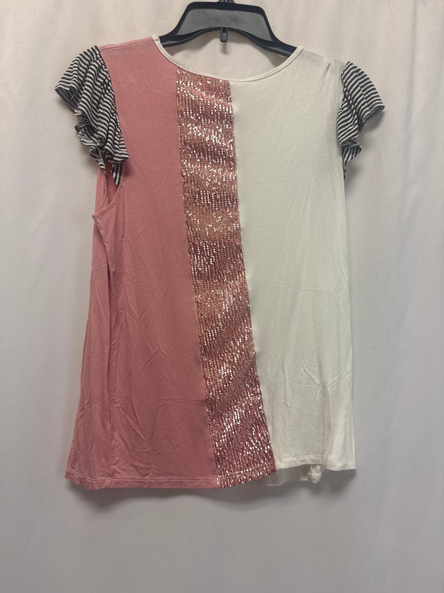 Top Sleeveless By Clothes Mentor In Pink & White, Size: S