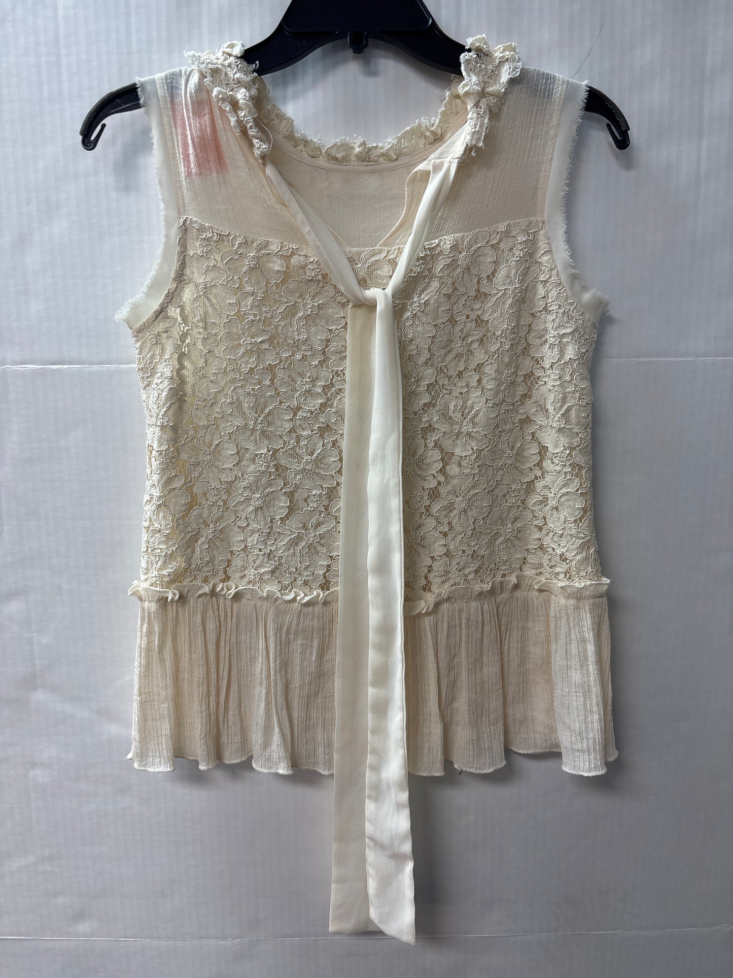 Top Sleeveless By Adiva In Cream, Size: Xs