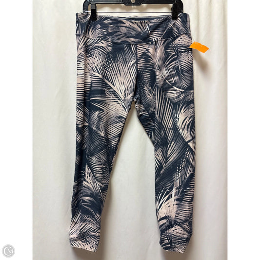 Athletic Leggings By Calvin Klein In Blue & Pink, Size: Xl