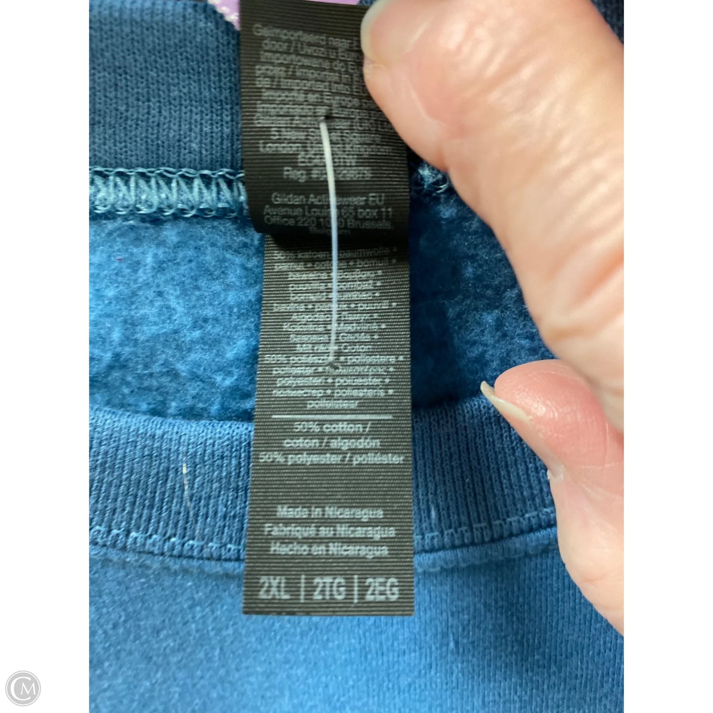 Sweater By Gildan In Aqua, Size: 2x