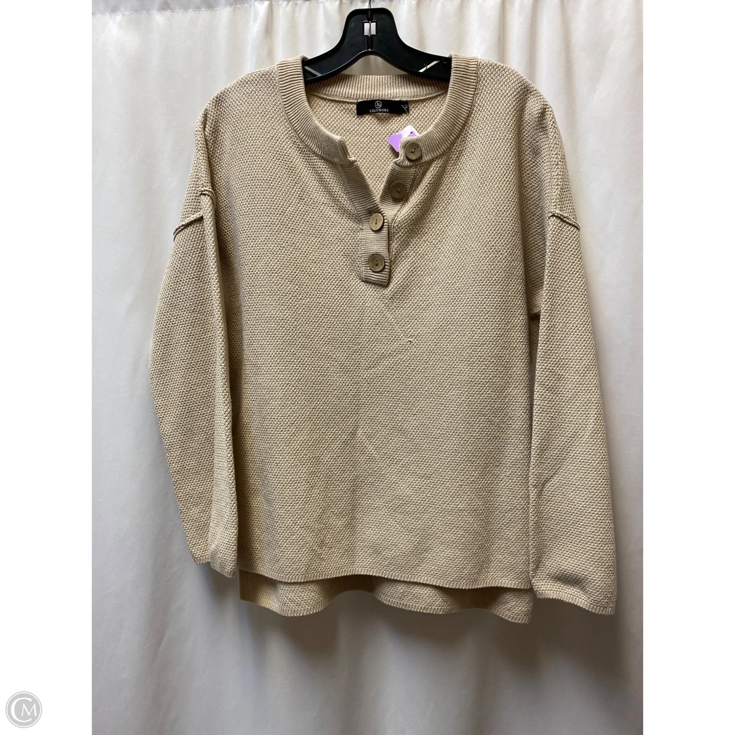 Sweater By Clothes Mentor In Tan, Size: M