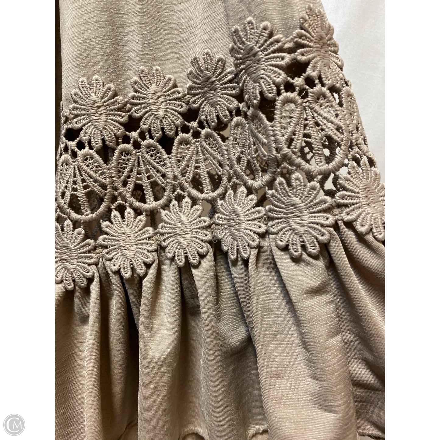Tunic Long Sleeve By Clothes Mentor In Beige, Size: L
