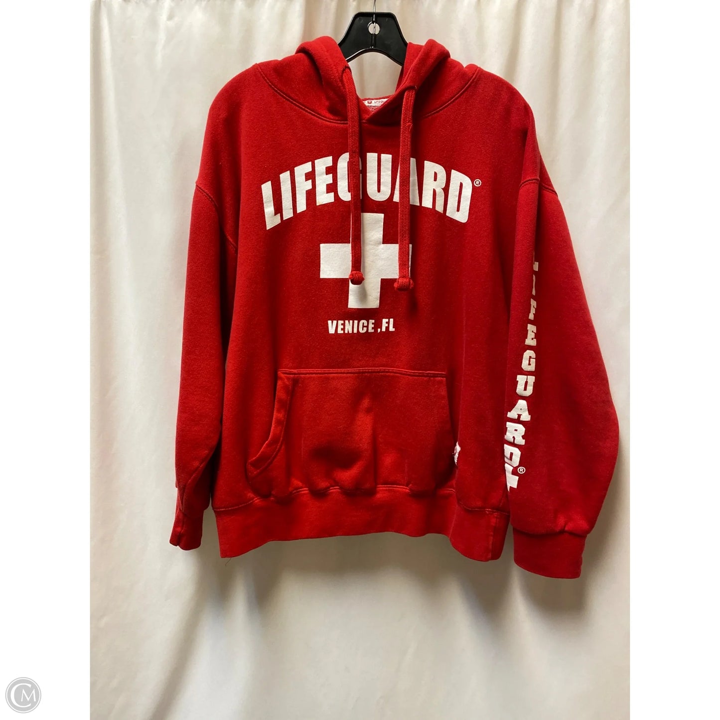 Sweatshirt Hoodie By Clothes Mentor In Red, Size: M