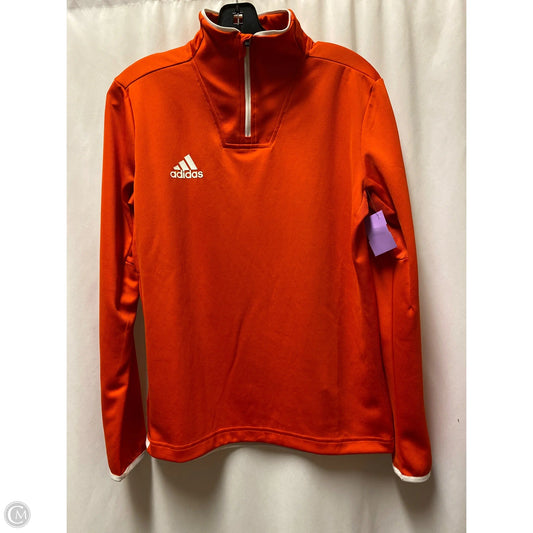 Athletic Jacket By Adidas In Orange, Size: M