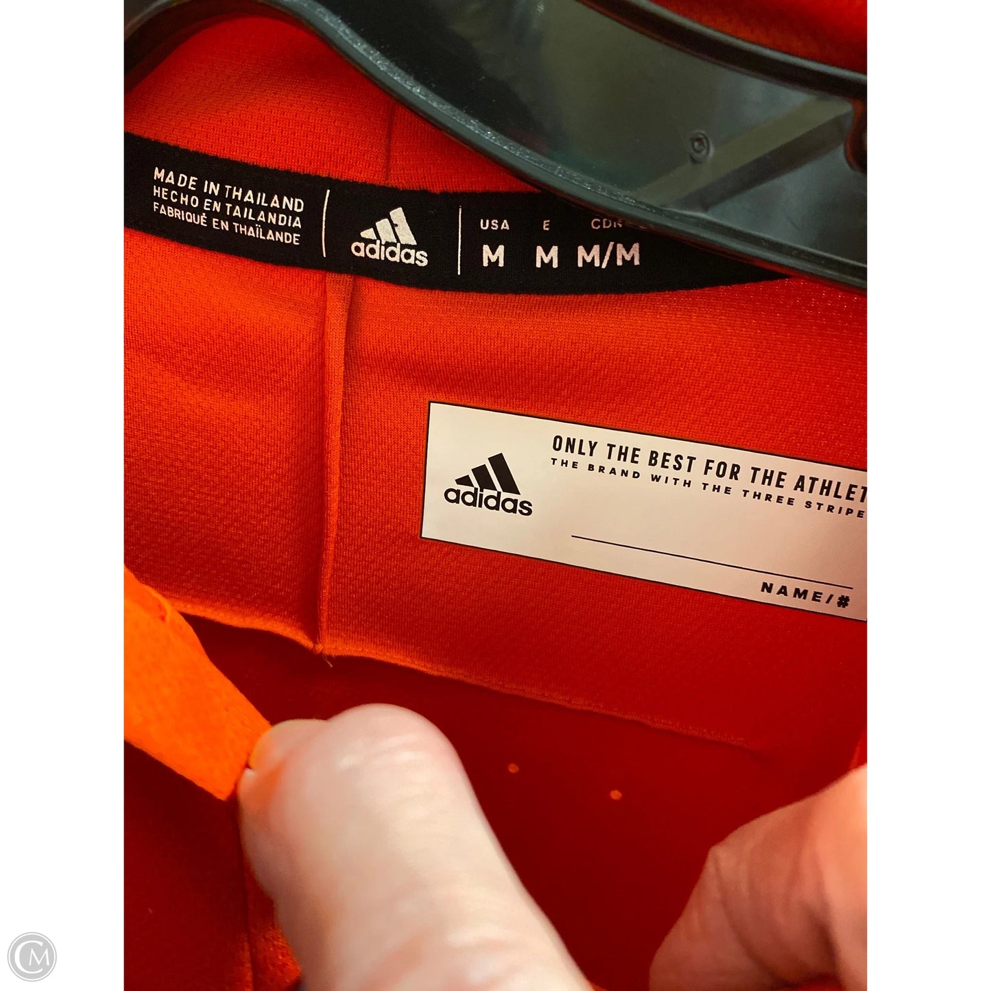 Athletic Jacket By Adidas In Orange, Size: M