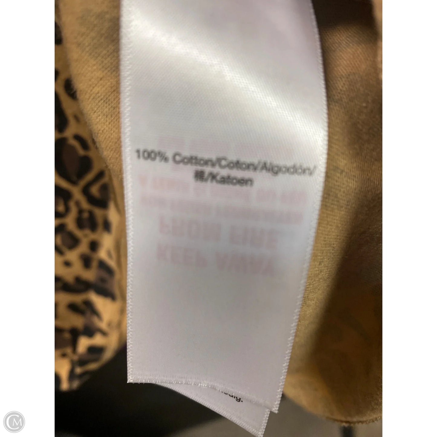 Top Long Sleeve By Dkny In Animal Print, Size: L