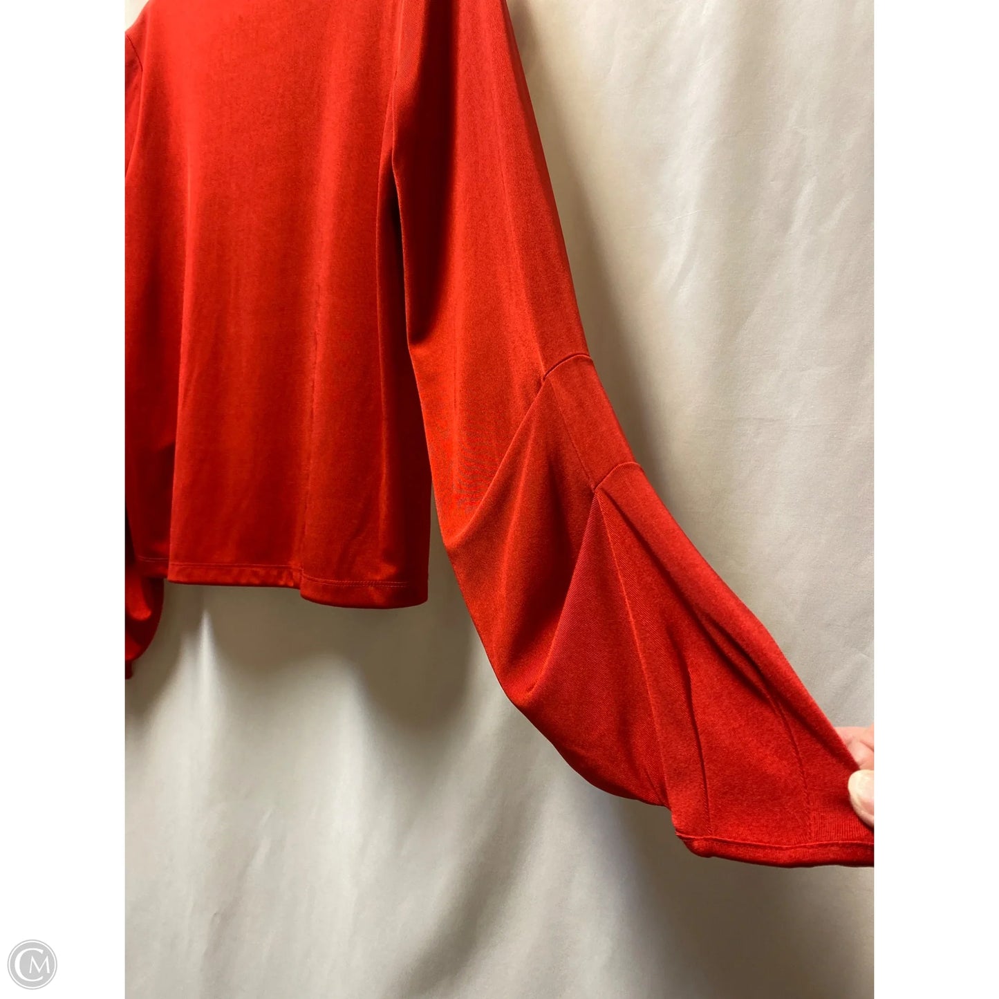 Top Long Sleeve By International Concepts In Red, Size: M
