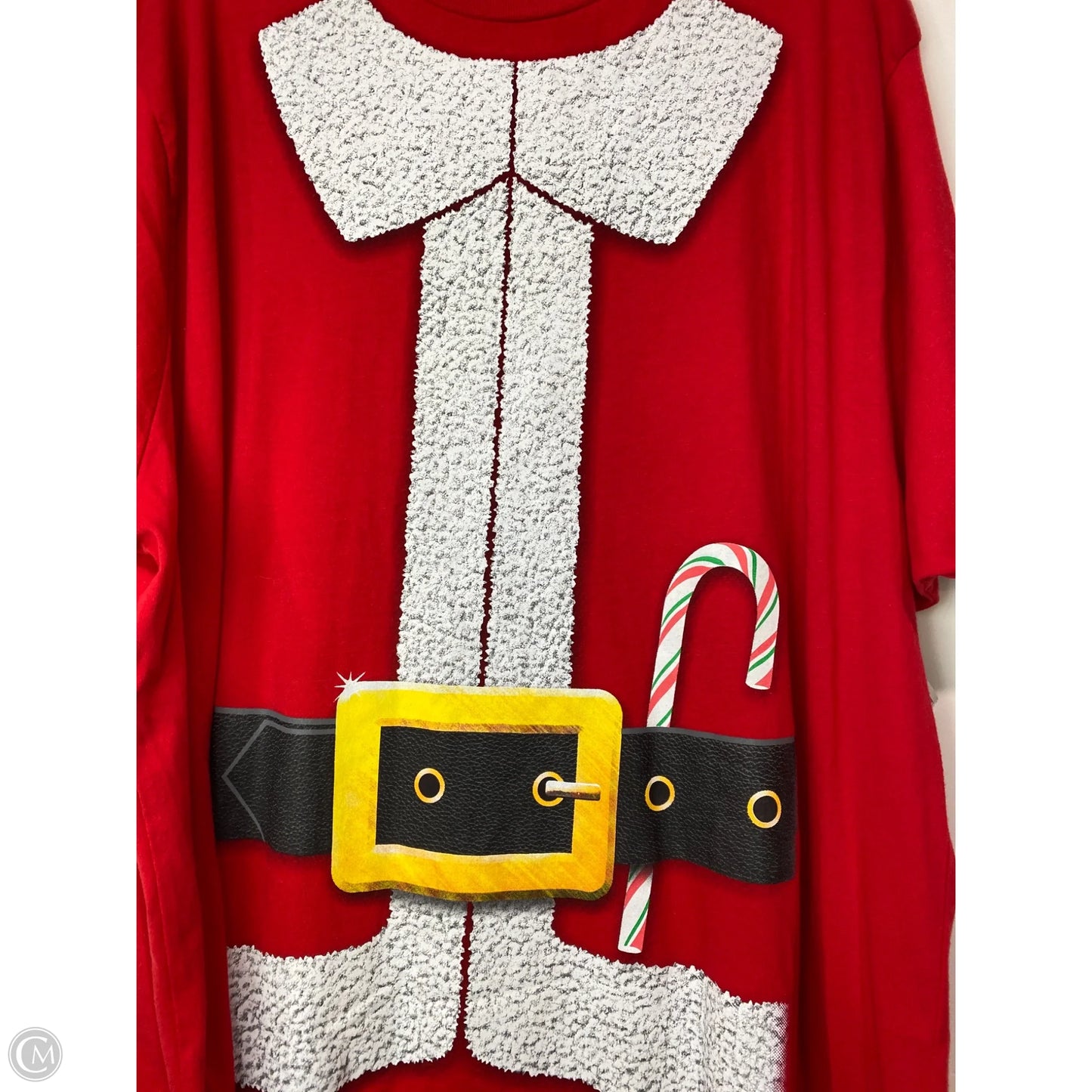 Top Short Sleeve By Holiday Time In Red, Size: 3x