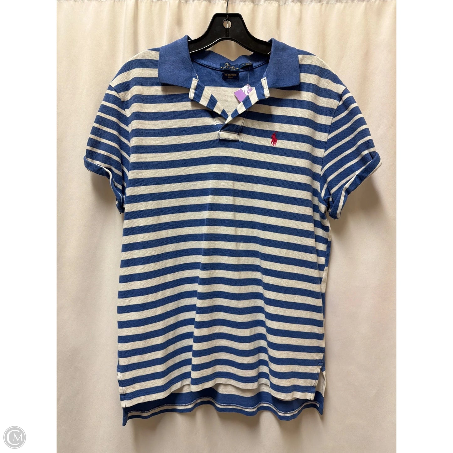 Top Short Sleeve By Polo Ralph Lauren In Blue, Size: L