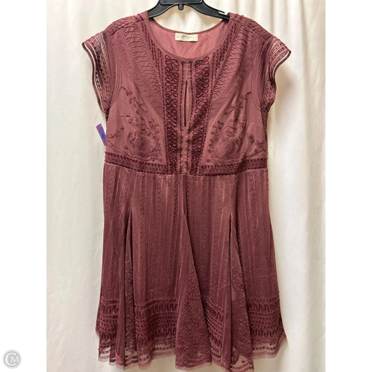 Dress Casual Midi By Clothes Mentor In Maroon, Size: 2x