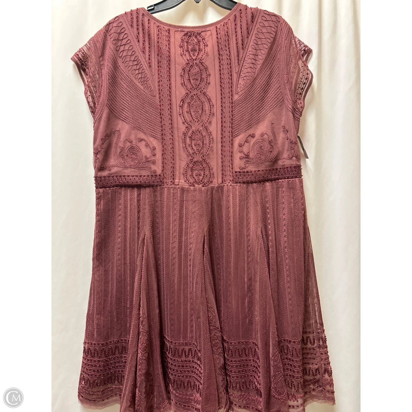Dress Casual Midi By Clothes Mentor In Maroon, Size: 2x
