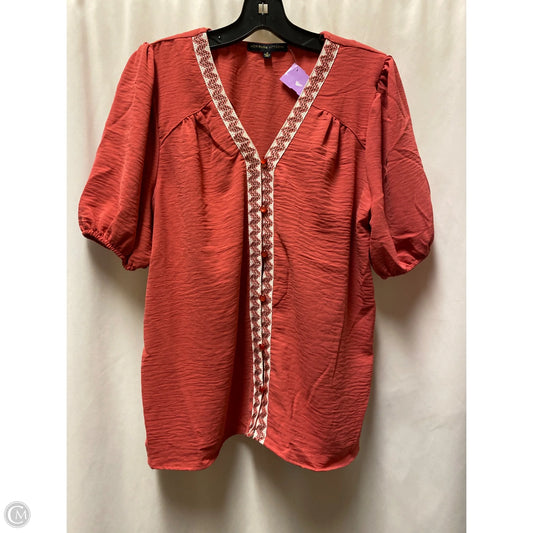 Top 3/4 Sleeve By Adrienne Vittadini In Pink, Size: M