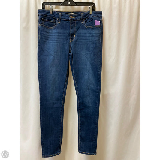 Jeans Skinny By Levis In Navy, Size: 10