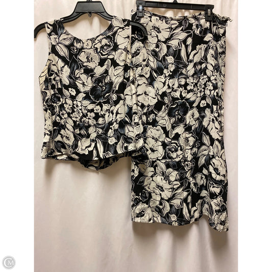Top 2pc Sleeveless By Charter Club In Black & White, Size: 12p