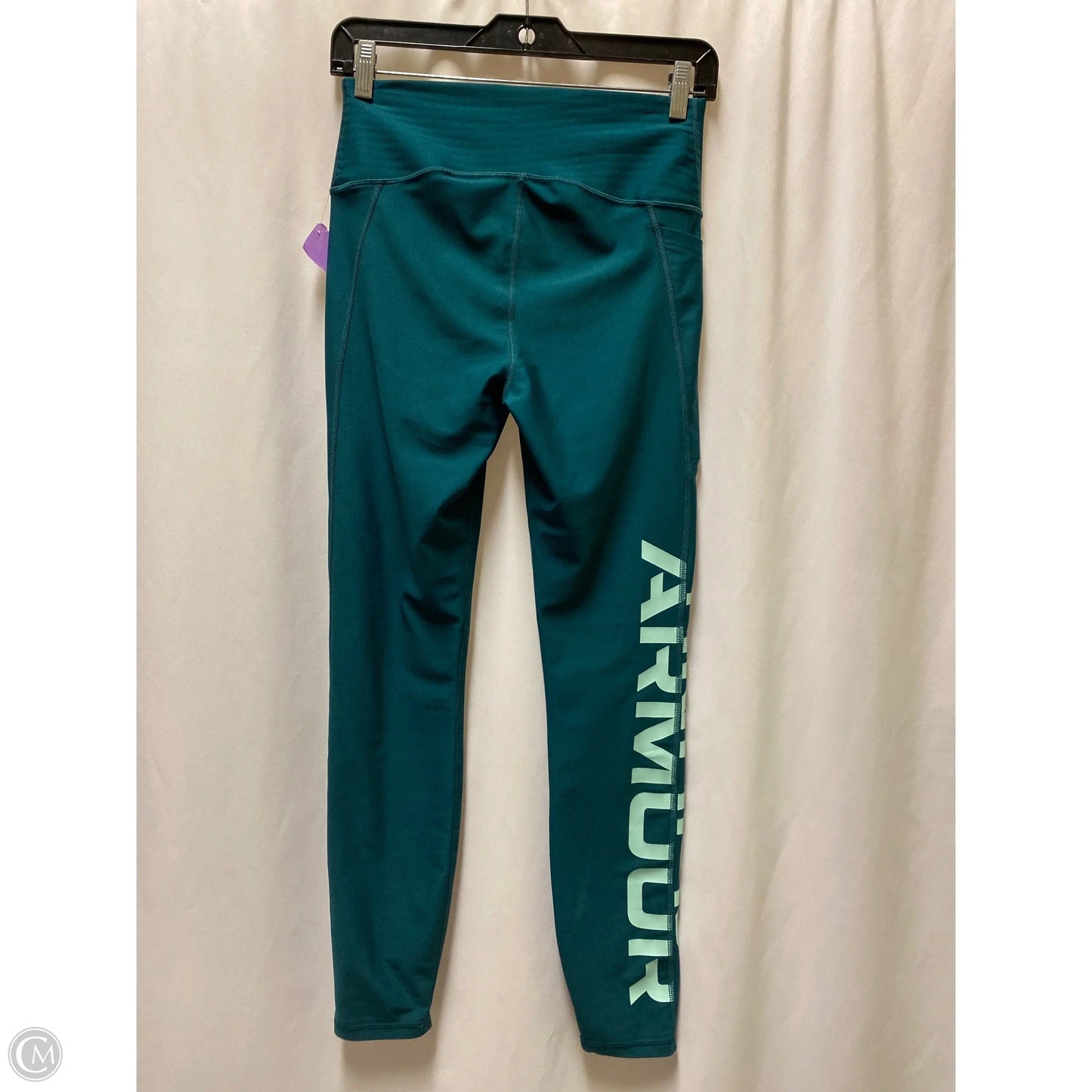 Athletic Leggings By Under Armour In Navy, Size: M