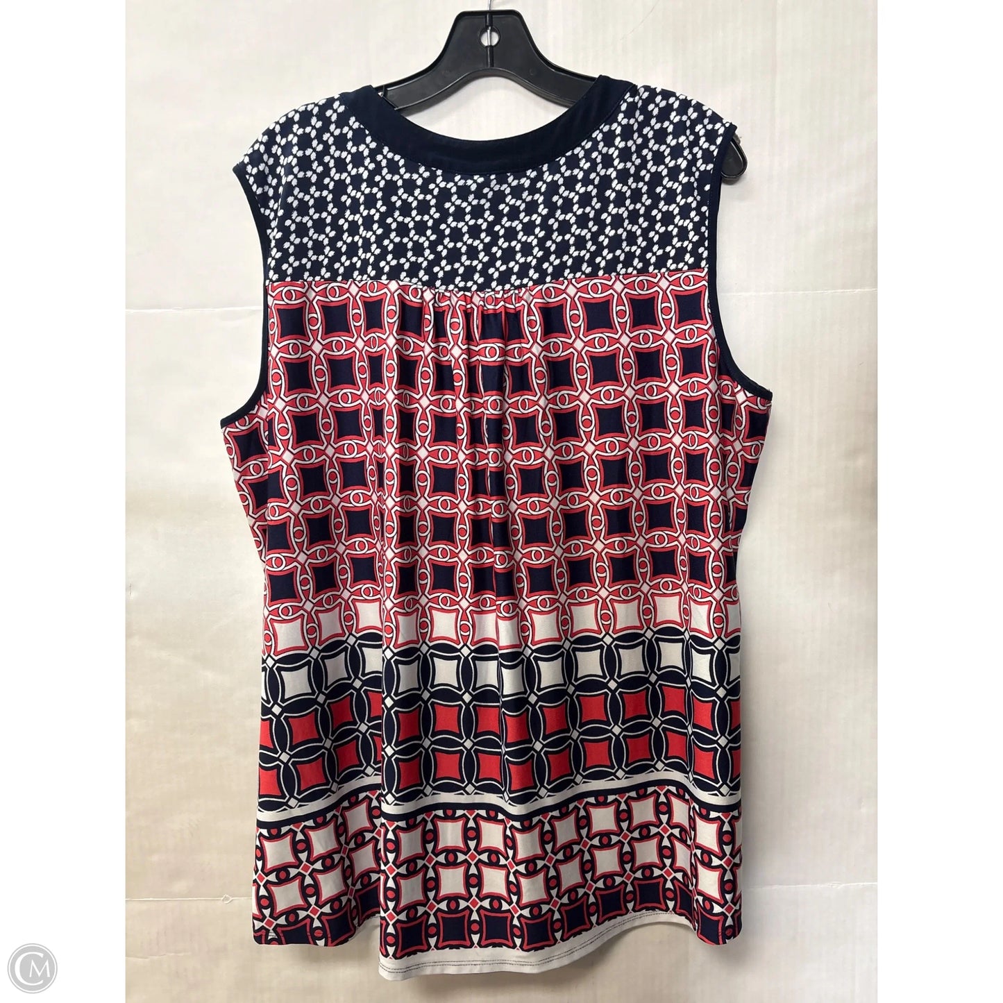 Top Sleeveless By New Directions In Navy, Size: 2x