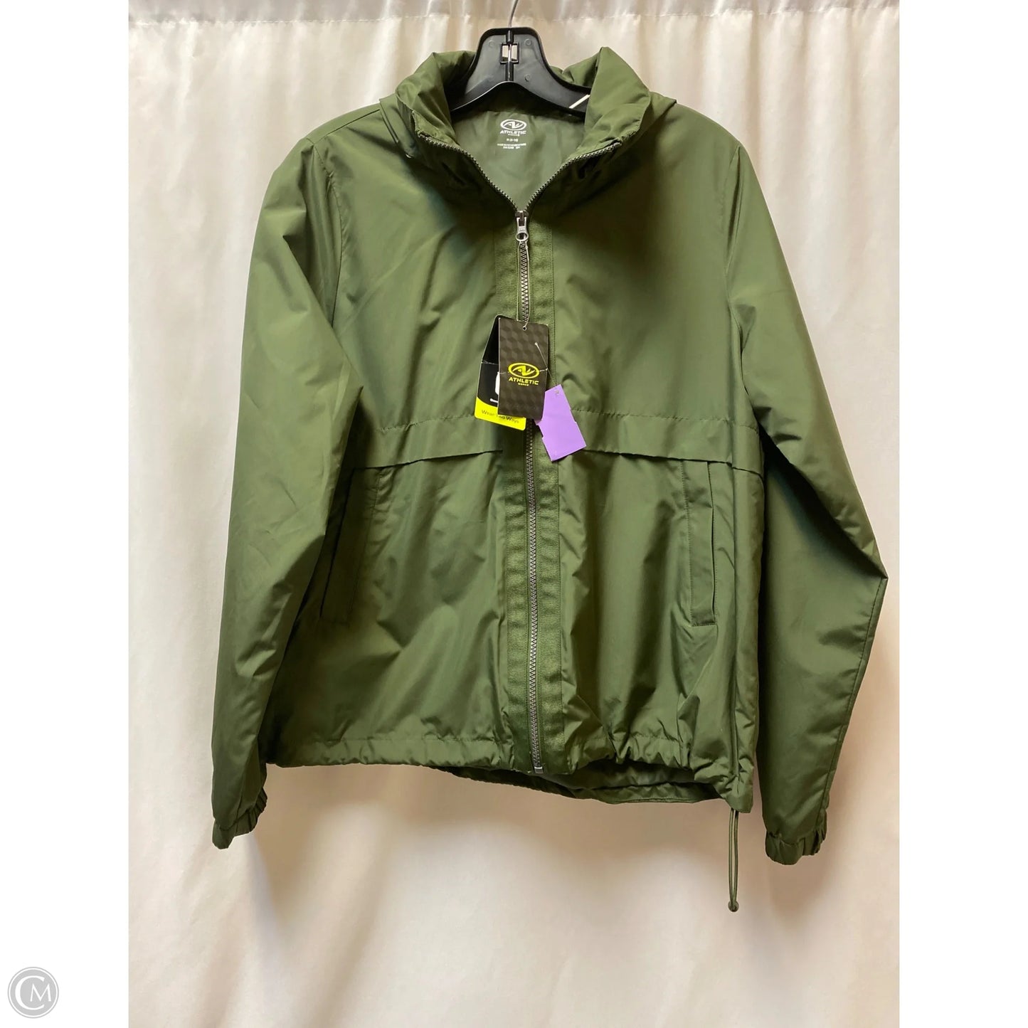 Jacket Windbreaker By Athletic Works In Green, Size: M
