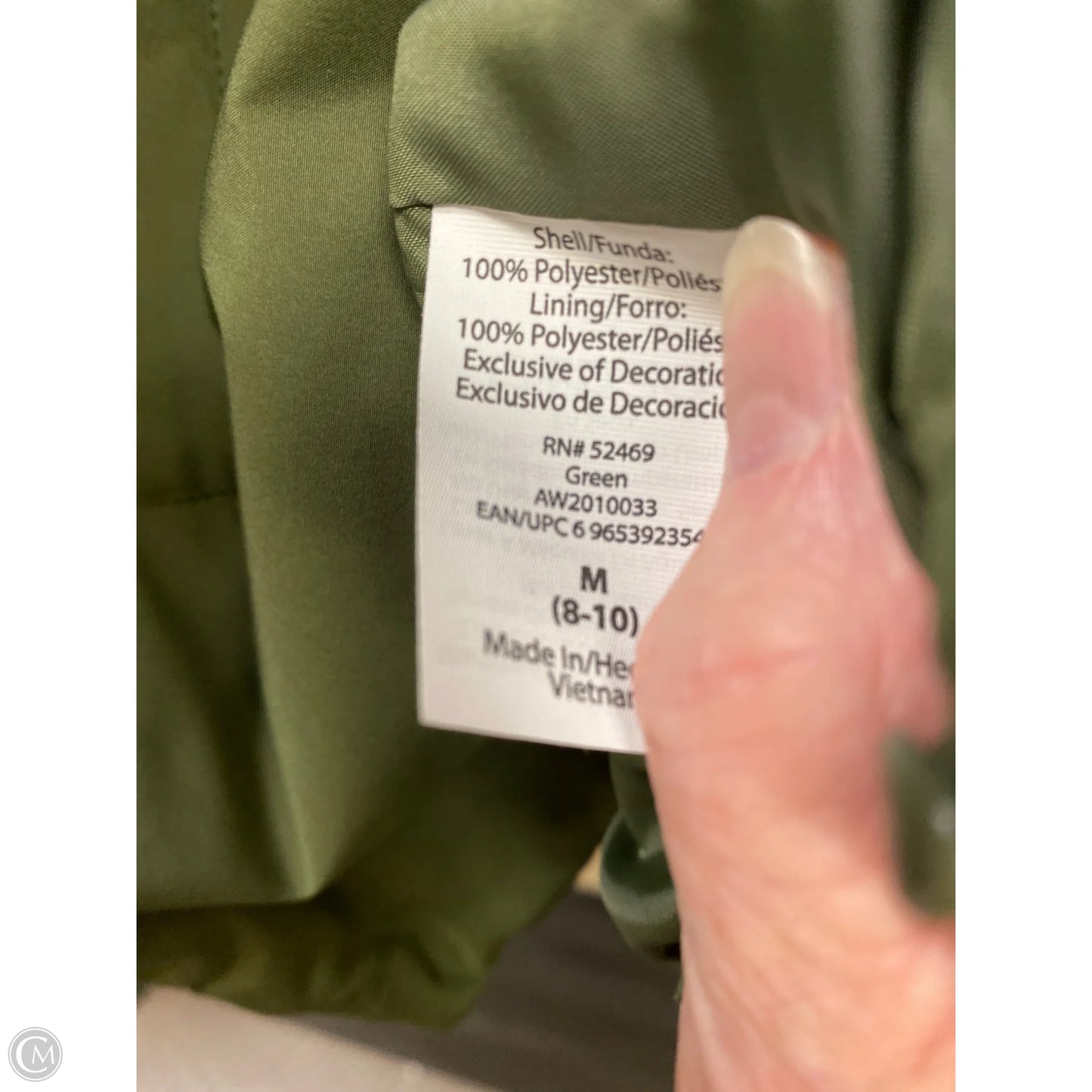 Jacket Windbreaker By Athletic Works In Green, Size: M