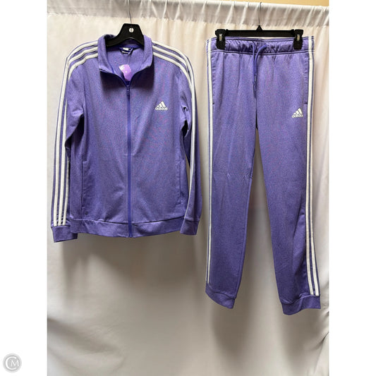 Athletic Pants 2pc By Adidas In Purple, Size: L