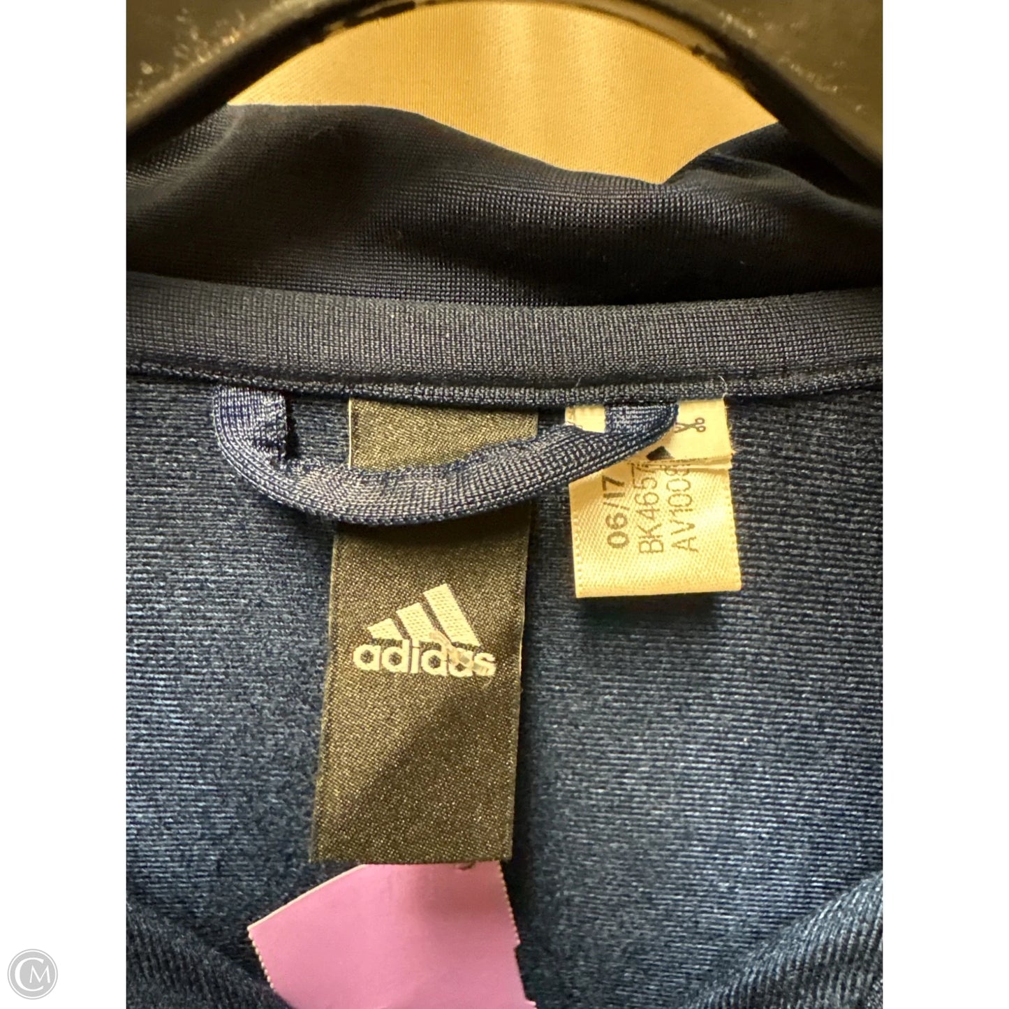 Athletic Jacket By Adidas In Navy, Size: Xl