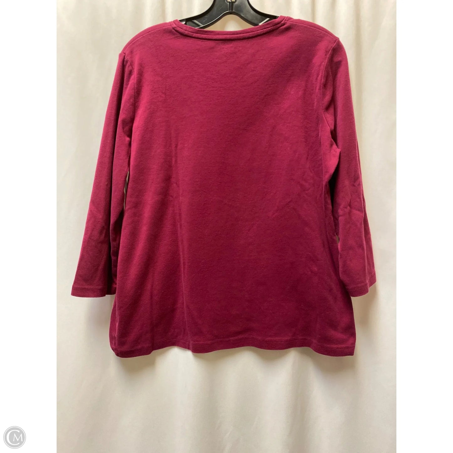 Top Long Sleeve By Kim Rogers In Purple, Size: L