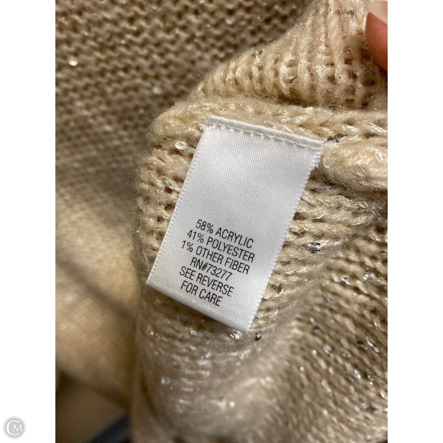 Sweater By Apt 9 In Beige, Size: S