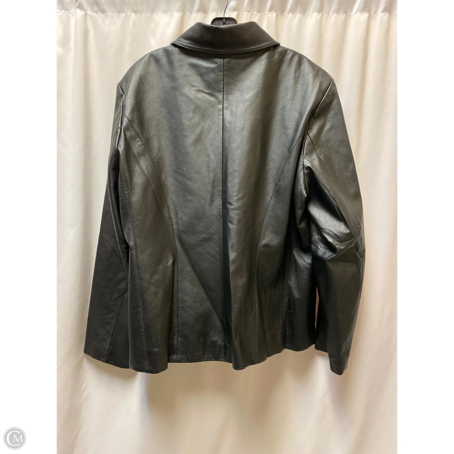 Jacket Leather By Worthington In Black, Size: Xl
