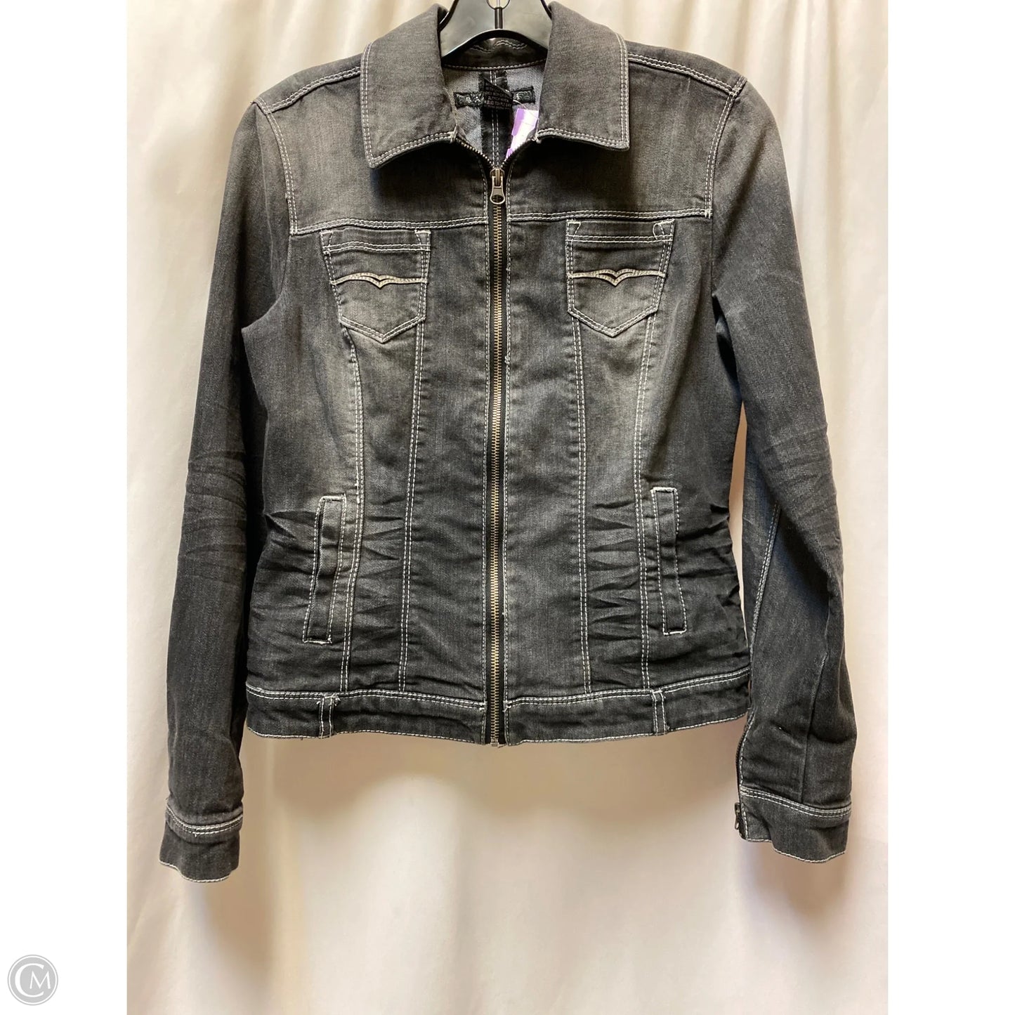 Jacket Denim By Baccini In Black, Size: S