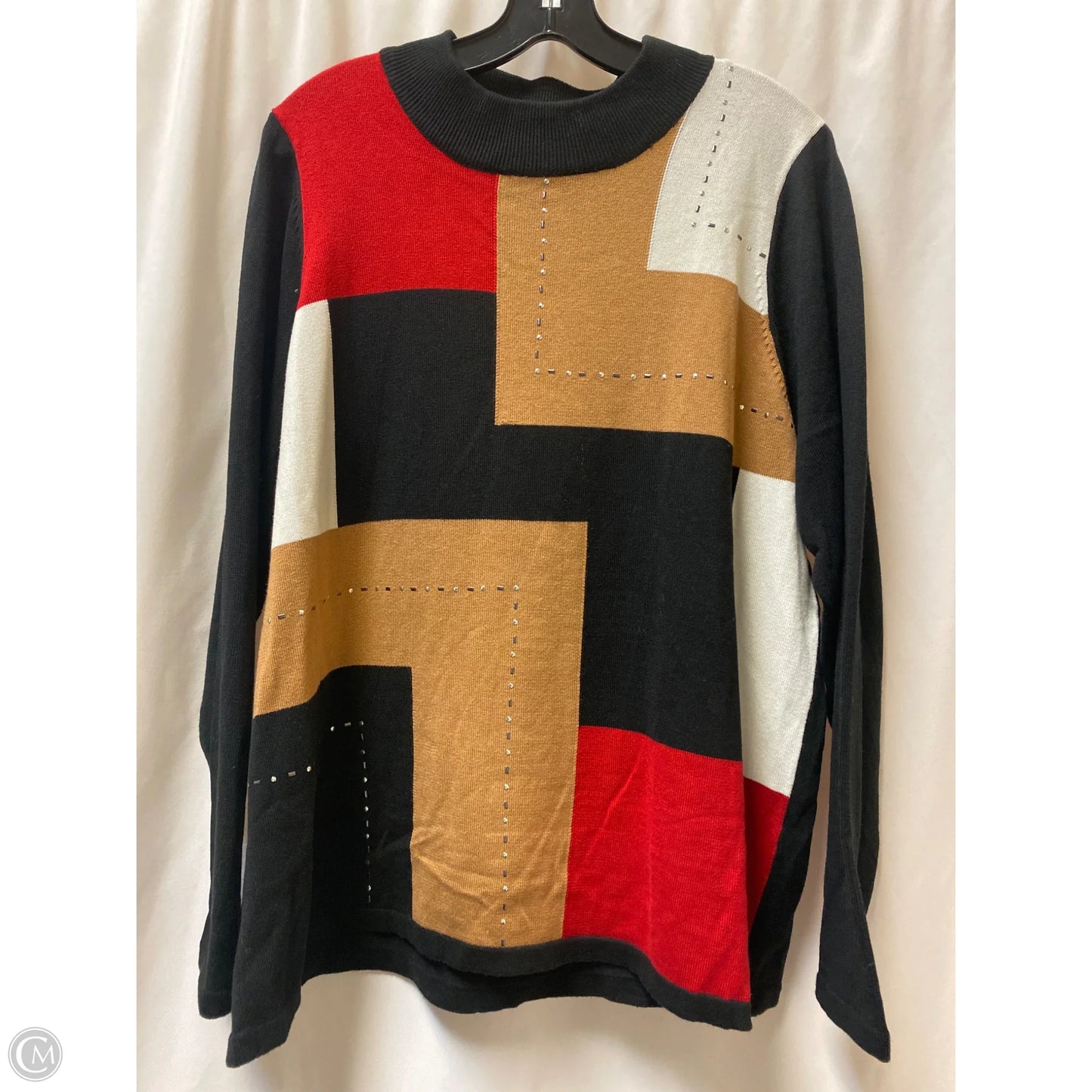 Sweater By Allison Daley In Black, Size: 1x