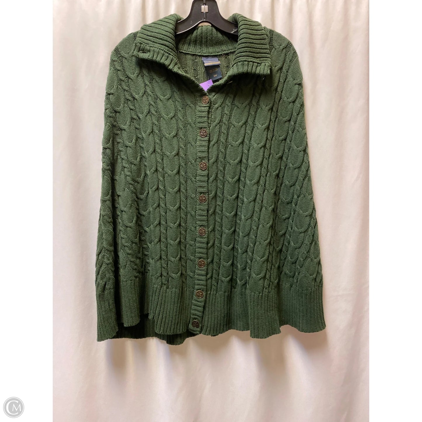 Sweater Cardigan By Clothes Mentor In Green, Size: S