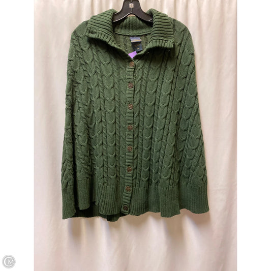 Sweater Cardigan By Clothes Mentor In Green, Size: S