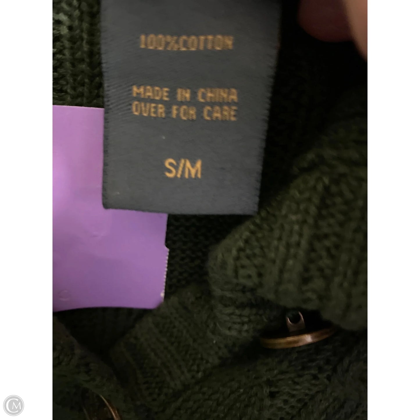 Sweater Cardigan By Clothes Mentor In Green, Size: S